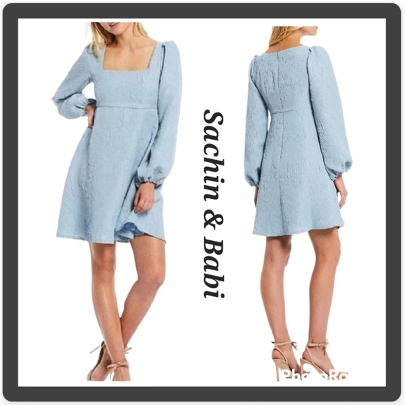Sachin + Babi Dresses & Skirts - 🤑SOLD🤑Sachin & Babi  Ariel Square Neck Long Puff Sleeve Dress